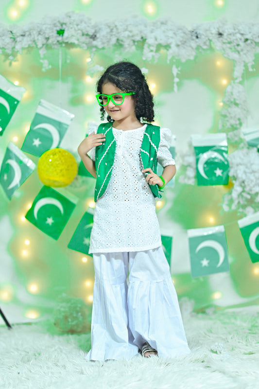 Azaadi outfit chikankari 2