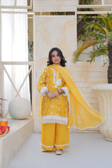 Mustured chikankari