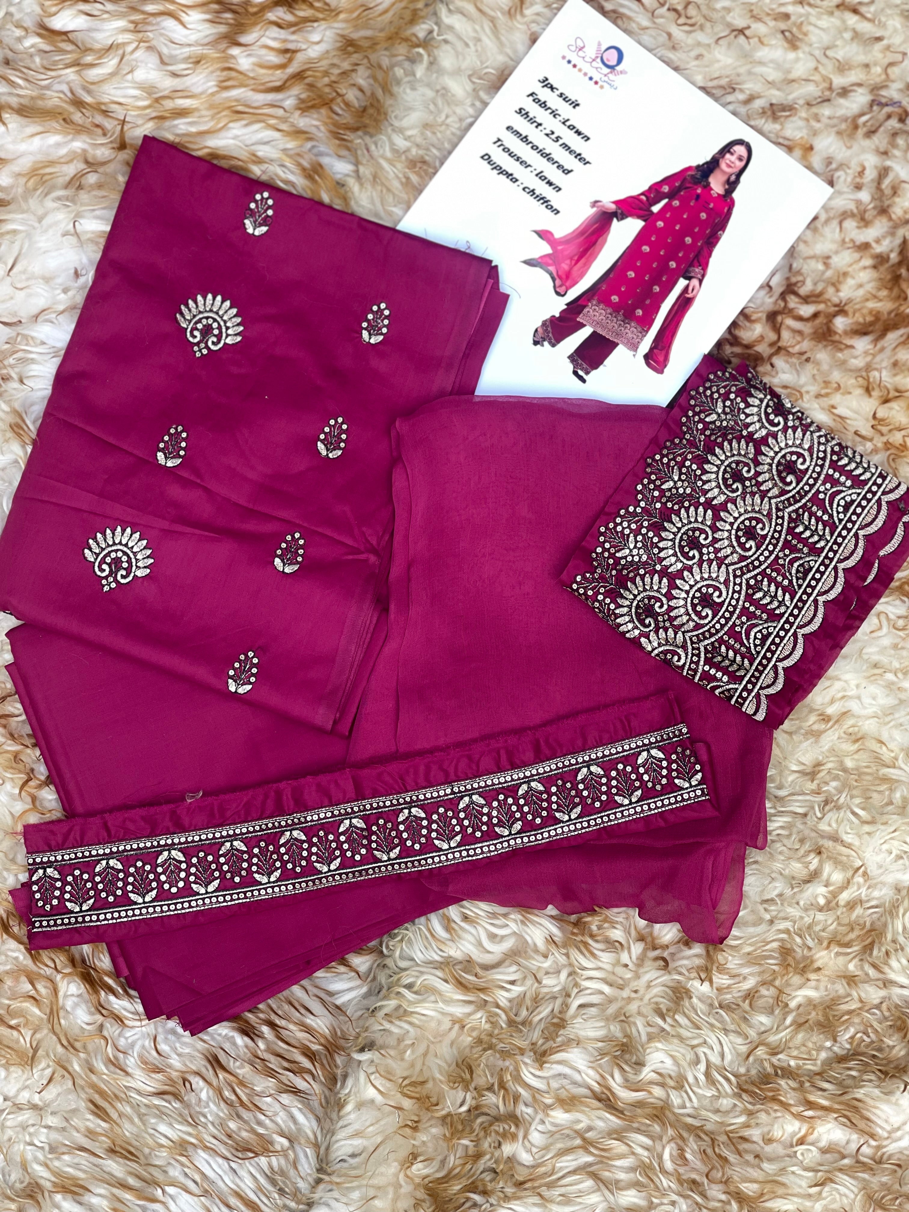 Afsaneh Embroidered unstitch