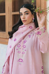 Elegant Embroidered Lawn 3-Piece Suit With Chiffon Dupatta