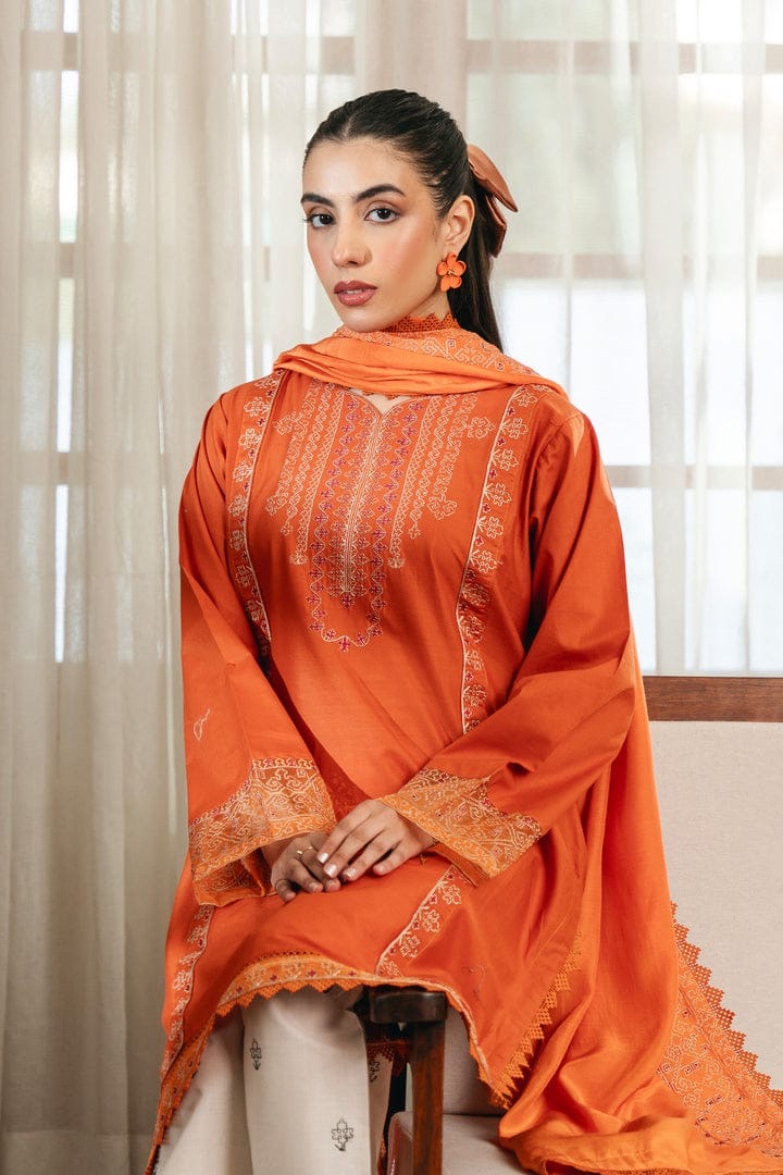 Narangi 3 piece embroidered set